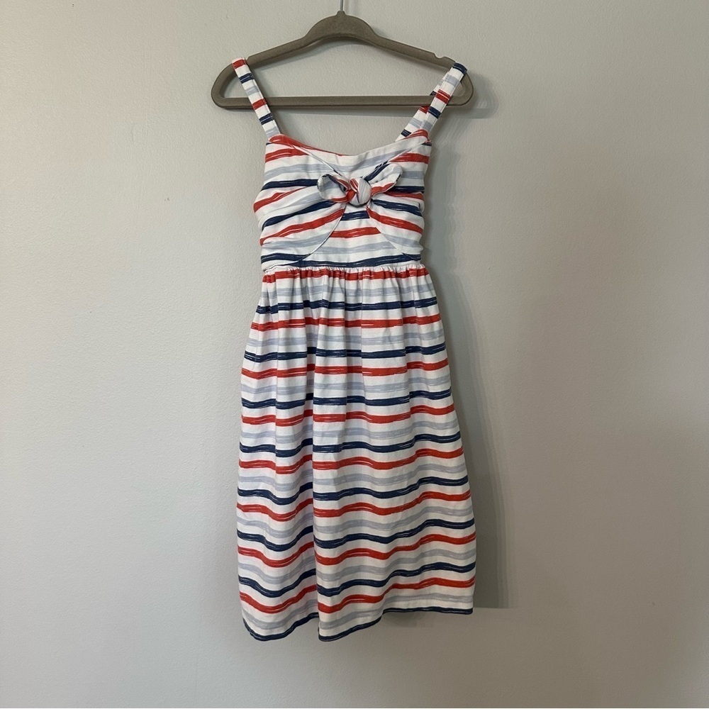 Tommy Bahama Kid Sleeveless Red White & Blue Stripe Cotton Dress Sz 5 (Girl) GUC - Picture 2 of 11